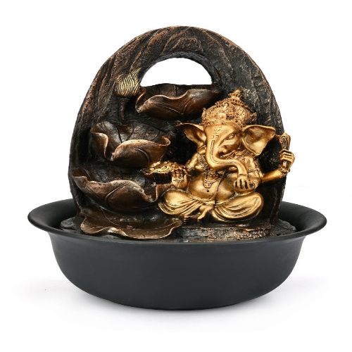Ganesh Fountain Incense Cone Decorative Showpiece ( Trimurti)