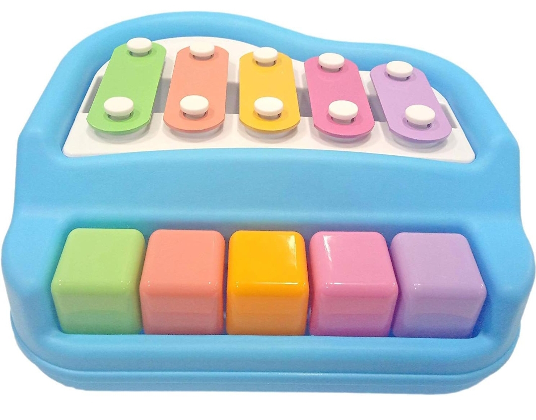 vGRASSP 2 in 1 Xylophone and Piano Toy with Colorful Keys for Toddlers and Kids