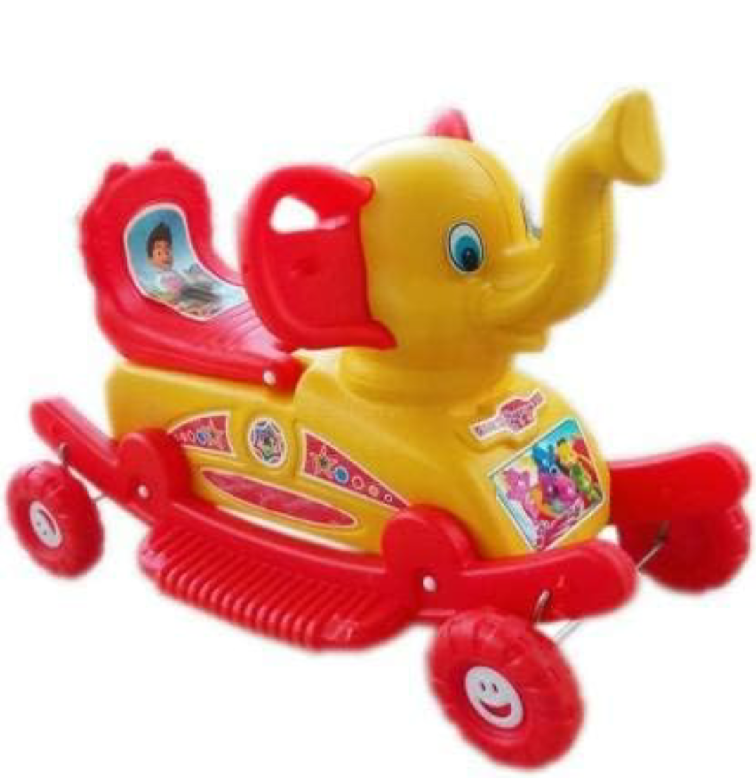M H Collection Toys 2 in 1 Baby Horse Rider | Rocker for Kids 1-2.5 Years Baby Birthday Gift for Kids/Boys/Girls (Red &amp; Yellow) (Yellow E)