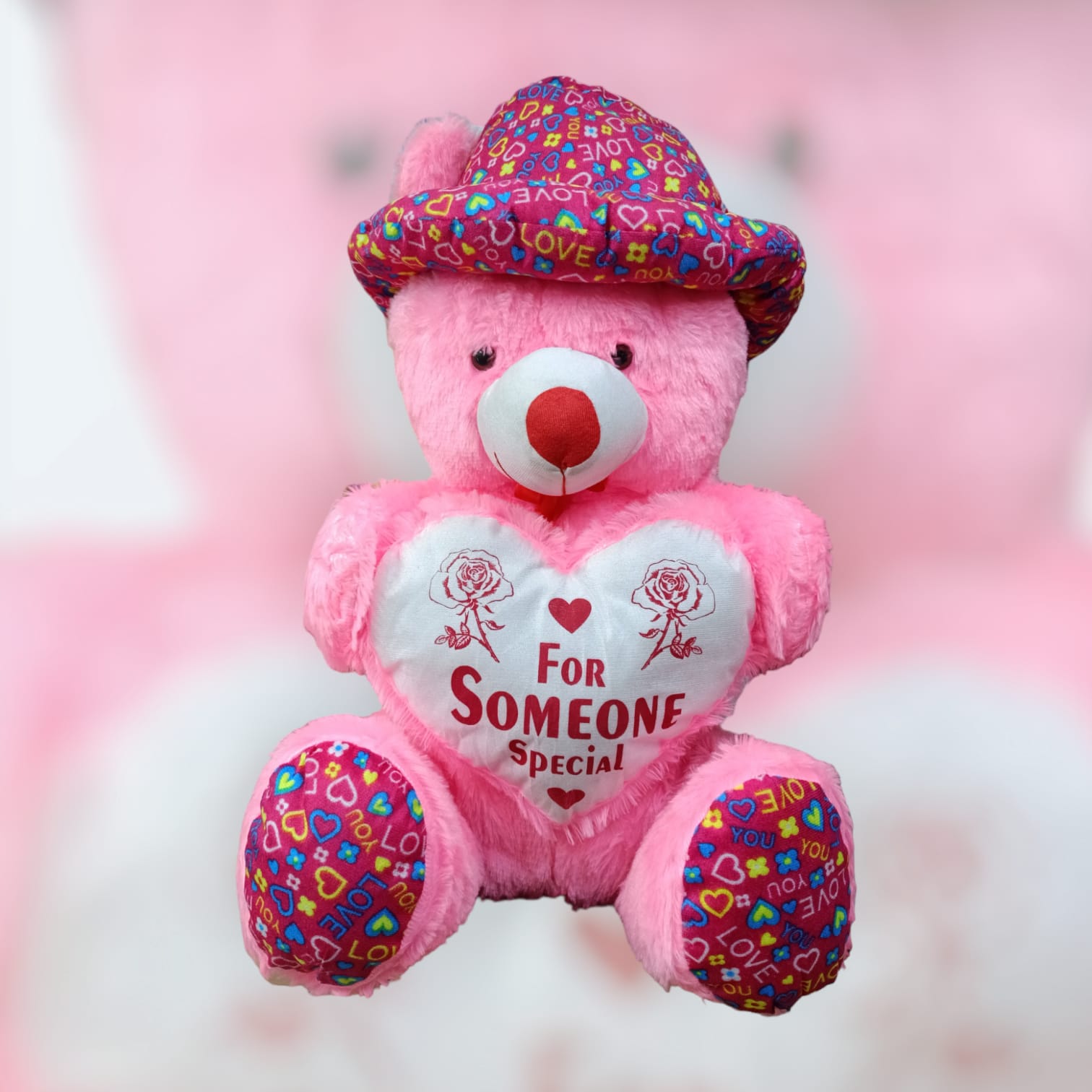Title: "Embrace Elegance: 3-Feet Pink Teddy Bear - A Cuddly Companion for Every Occasion!"
