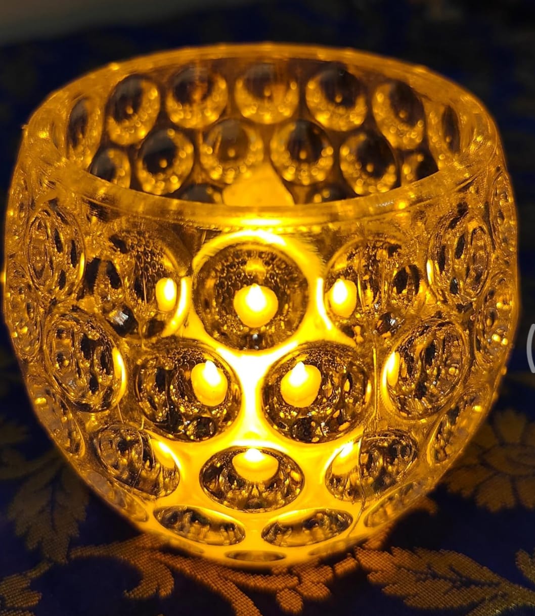 Flameless and Smokeless Decorative Crystal Candles Transparent Acrylic Led Tea Light Candle for Diwali