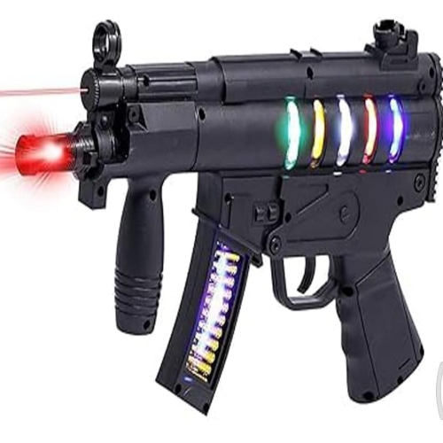Future Sound Gun Toys for Kids, Boys Age 3-4-5-6 Year with Light, &amp; Vibration, Army Style Musical Weapon AK-938 Toy Guns (Black