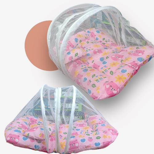 Baby Bedding Set Sleeping Bed with Mosquito Net (0-6 Months) Purple