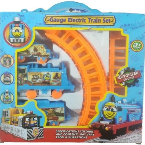 Thomas &amp; Friends Plastic Electric Train Toy Set: Fun Toy for Kids | Super Express Train Toy for Kids &amp; Cake Decoration Set (1 Set)Package Includes : 6 train tracks, 1 Motorized Engine With 1 battery Cell &amp; 2 train Easy to Assemble: The Product